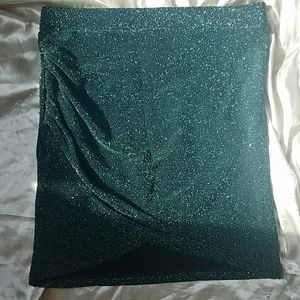 H&M green sparkly skirt m